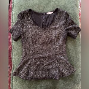 Lush Black Glitter Blouse